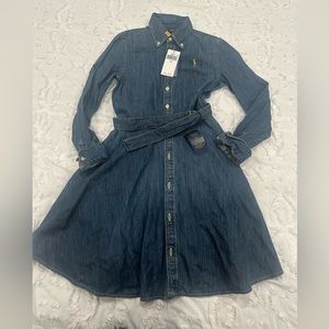 Ralph Lauren Polo girl soft denim dress size 12
